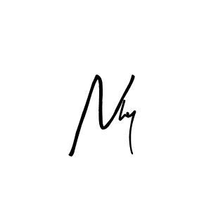 Similarly Arty Signature is the best handwritten signature design. Signature creator online .You can use it as an online autograph creator for name Nhy. Nhy signature style 8 images and pictures png