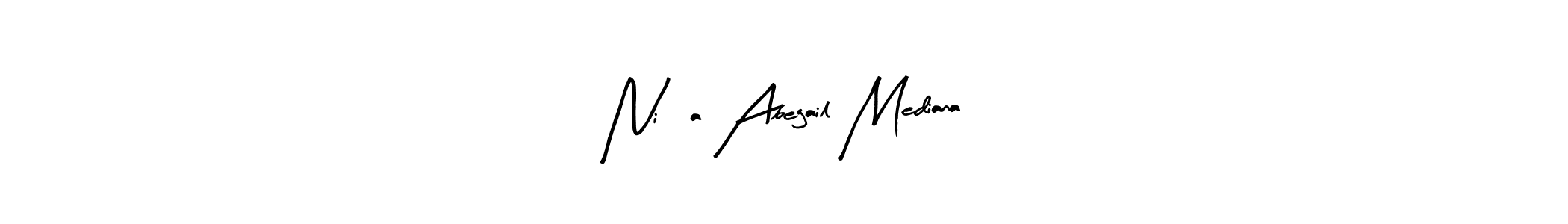 How to make Niña Abegail Mediana signature? Arty Signature is a professional autograph style. Create handwritten signature for Niña Abegail Mediana name. Niña Abegail Mediana signature style 8 images and pictures png