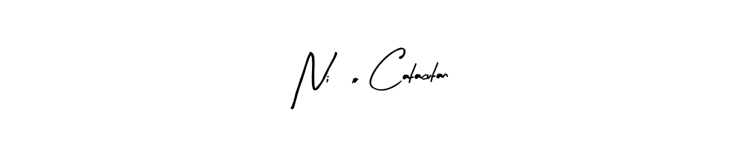 Make a beautiful signature design for name Niño Catacutan. With this signature (Arty Signature) style, you can create a handwritten signature for free. Niño Catacutan signature style 8 images and pictures png