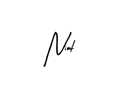 The best way (Arty Signature) to make a short signature is to pick only two or three words in your name. The name Niat include a total of six letters. For converting this name. Niat signature style 8 images and pictures png