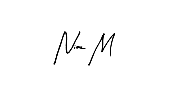 How to make Niaz M signature? Arty Signature is a professional autograph style. Create handwritten signature for Niaz M name. Niaz M signature style 8 images and pictures png