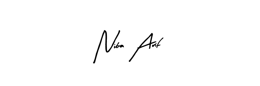 You should practise on your own different ways (Arty Signature) to write your name (Niba Arif) in signature. don't let someone else do it for you. Niba Arif signature style 8 images and pictures png