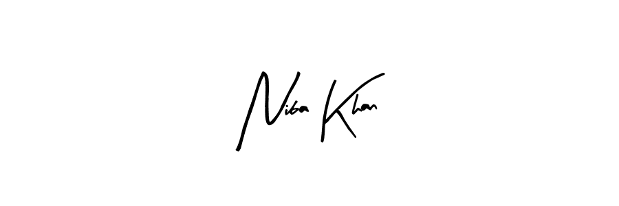 Arty Signature is a professional signature style that is perfect for those who want to add a touch of class to their signature. It is also a great choice for those who want to make their signature more unique. Get Niba Khan name to fancy signature for free. Niba Khan signature style 8 images and pictures png