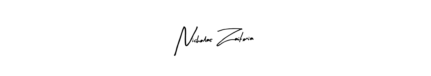 Create a beautiful signature design for name Nicholas Zaitonia. With this signature (Arty Signature) fonts, you can make a handwritten signature for free. Nicholas Zaitonia signature style 8 images and pictures png