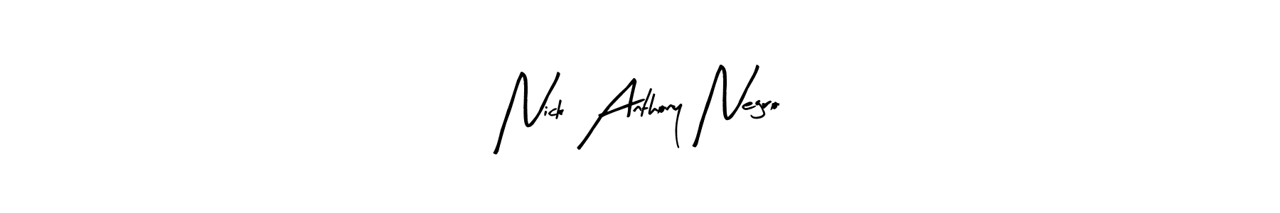 if you are searching for the best signature style for your name Nick Anthony Negro. so please give up your signature search. here we have designed multiple signature styles  using Arty Signature. Nick Anthony Negro signature style 8 images and pictures png