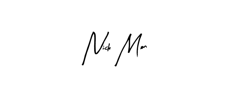 Here are the top 10 professional signature styles for the name Nick Mon. These are the best autograph styles you can use for your name. Nick Mon signature style 8 images and pictures png