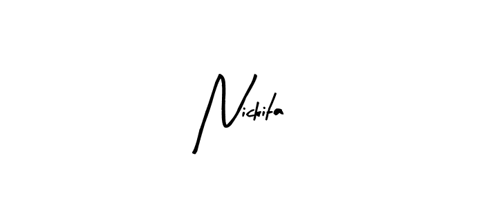 Nickita stylish signature style. Best Handwritten Sign (Arty Signature) for my name. Handwritten Signature Collection Ideas for my name Nickita. Nickita signature style 8 images and pictures png