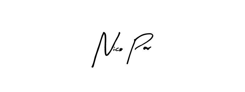 The best way (Arty Signature) to make a short signature is to pick only two or three words in your name. The name Nico Par include a total of six letters. For converting this name. Nico Par signature style 8 images and pictures png