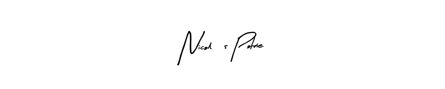 Create a beautiful signature design for name Nicolás Potrie. With this signature (Arty Signature) fonts, you can make a handwritten signature for free. Nicolás Potrie signature style 8 images and pictures png