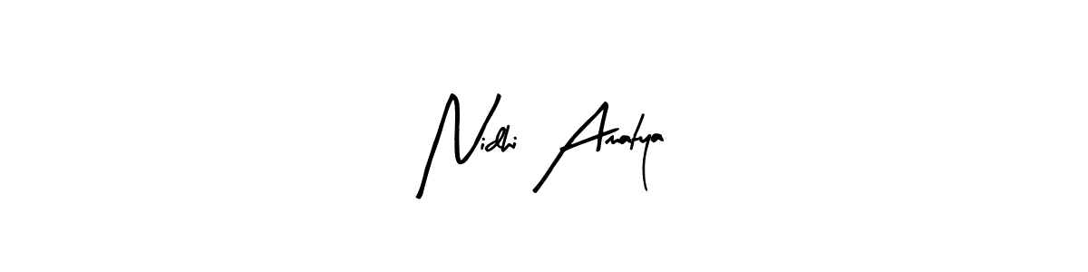 Make a beautiful signature design for name Nidhi Amatya. With this signature (Arty Signature) style, you can create a handwritten signature for free. Nidhi Amatya signature style 8 images and pictures png