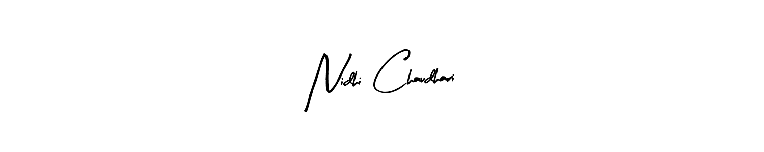 Use a signature maker to create a handwritten signature online. With this signature software, you can design (Arty Signature) your own signature for name Nidhi Chaudhari. Nidhi Chaudhari signature style 8 images and pictures png