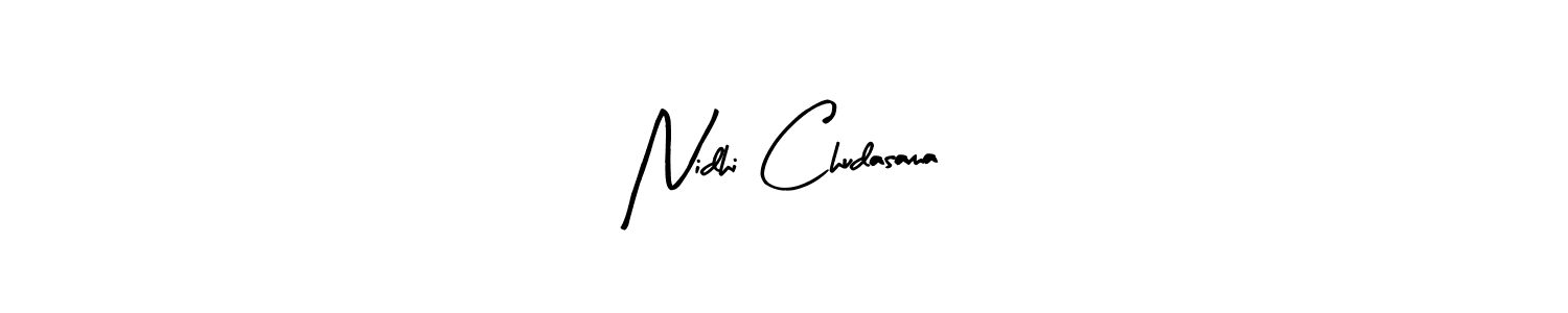 How to make Nidhi Chudasama signature? Arty Signature is a professional autograph style. Create handwritten signature for Nidhi Chudasama name. Nidhi Chudasama signature style 8 images and pictures png