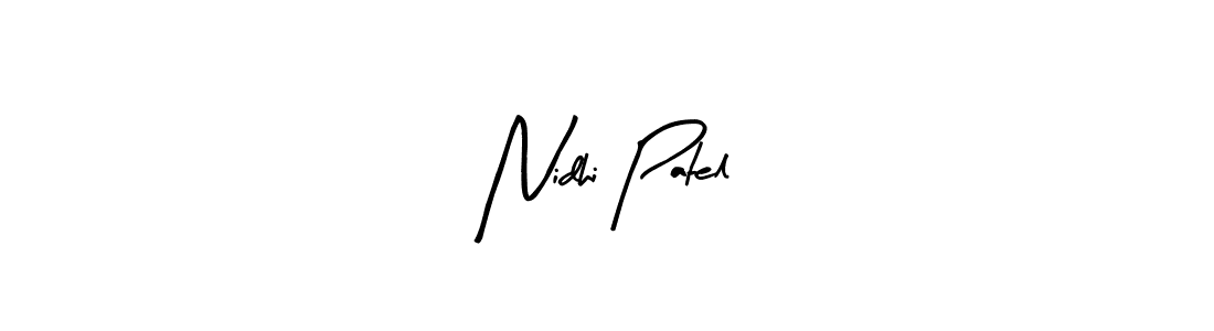 Design your own signature with our free online signature maker. With this signature software, you can create a handwritten (Arty Signature) signature for name Nidhi Patel. Nidhi Patel signature style 8 images and pictures png