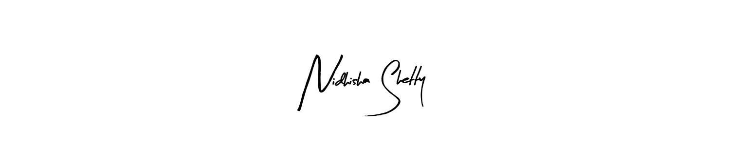 Use a signature maker to create a handwritten signature online. With this signature software, you can design (Arty Signature) your own signature for name Nidhisha Shetty. Nidhisha Shetty signature style 8 images and pictures png