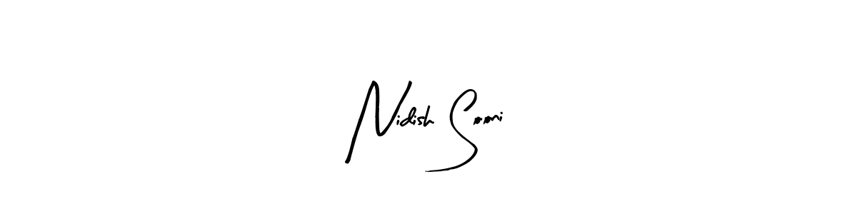 How to Draw Nidish Sooni signature style? Arty Signature is a latest design signature styles for name Nidish Sooni. Nidish Sooni signature style 8 images and pictures png