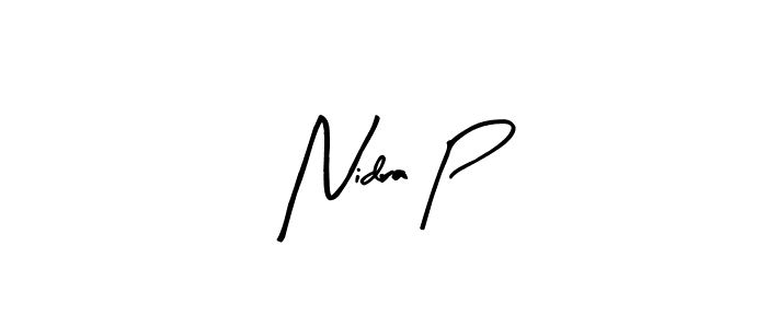Nidra P stylish signature style. Best Handwritten Sign (Arty Signature) for my name. Handwritten Signature Collection Ideas for my name Nidra P. Nidra P signature style 8 images and pictures png