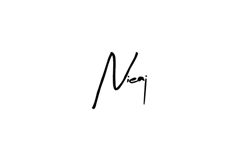How to make Nieaj signature? Arty Signature is a professional autograph style. Create handwritten signature for Nieaj name. Nieaj signature style 8 images and pictures png