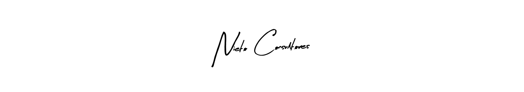 How to make Nieto Consultores name signature. Use Arty Signature style for creating short signs online. This is the latest handwritten sign. Nieto Consultores signature style 8 images and pictures png