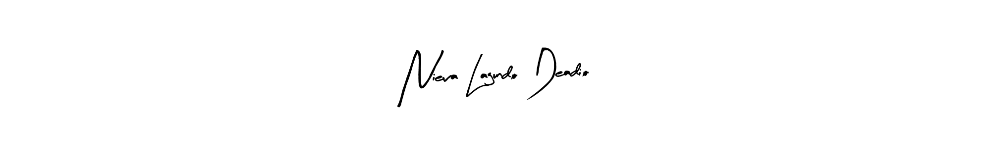 Here are the top 10 professional signature styles for the name Nieva Lagundo Deadio. These are the best autograph styles you can use for your name. Nieva Lagundo Deadio signature style 8 images and pictures png