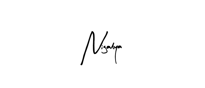 How to make Nigalya name signature. Use Arty Signature style for creating short signs online. This is the latest handwritten sign. Nigalya signature style 8 images and pictures png