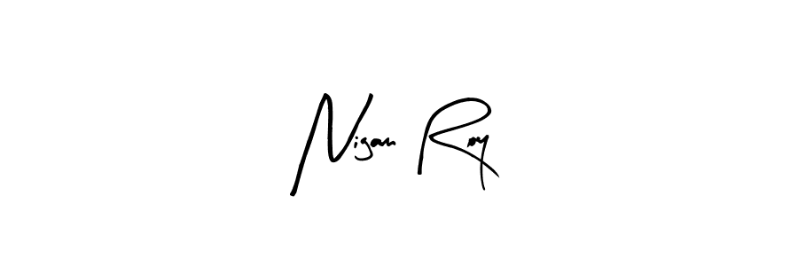 How to make Nigam Roy name signature. Use Arty Signature style for creating short signs online. This is the latest handwritten sign. Nigam Roy signature style 8 images and pictures png