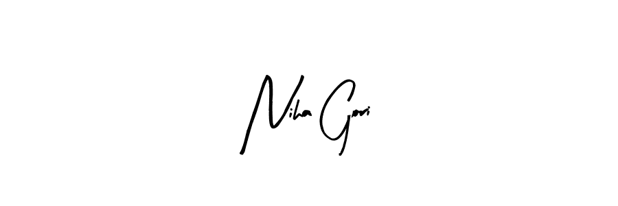 Arty Signature is a professional signature style that is perfect for those who want to add a touch of class to their signature. It is also a great choice for those who want to make their signature more unique. Get Niha Gori name to fancy signature for free. Niha Gori signature style 8 images and pictures png