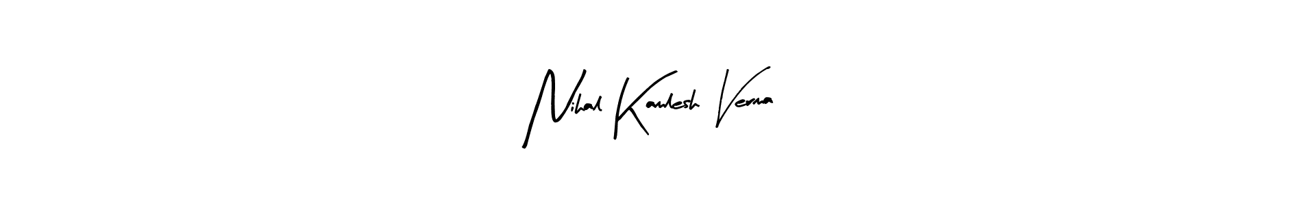Make a beautiful signature design for name Nihal Kamlesh Verma. With this signature (Arty Signature) style, you can create a handwritten signature for free. Nihal Kamlesh Verma signature style 8 images and pictures png