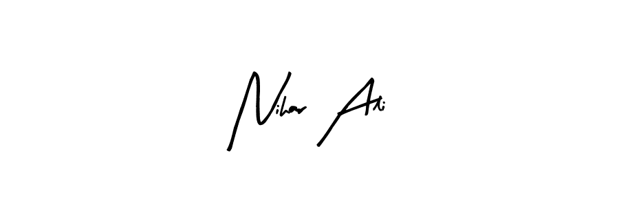 You can use this online signature creator to create a handwritten signature for the name Nihar Ali. This is the best online autograph maker. Nihar Ali signature style 8 images and pictures png