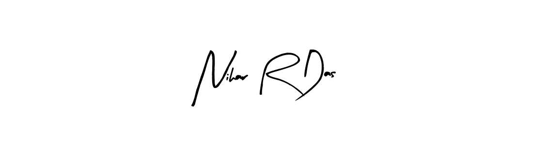 How to make Nihar R Das name signature. Use Arty Signature style for creating short signs online. This is the latest handwritten sign. Nihar R Das signature style 8 images and pictures png