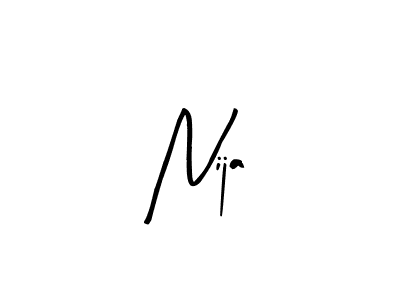 Design your own signature with our free online signature maker. With this signature software, you can create a handwritten (Arty Signature) signature for name Nija. Nija signature style 8 images and pictures png
