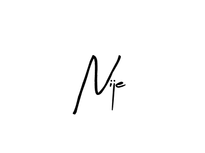 Make a beautiful signature design for name Nije. With this signature (Arty Signature) style, you can create a handwritten signature for free. Nije signature style 8 images and pictures png