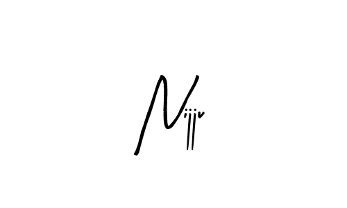 Design your own signature with our free online signature maker. With this signature software, you can create a handwritten (Arty Signature) signature for name Nijju. Nijju signature style 8 images and pictures png