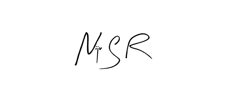 Niju S R stylish signature style. Best Handwritten Sign (Arty Signature) for my name. Handwritten Signature Collection Ideas for my name Niju S R. Niju S R signature style 8 images and pictures png