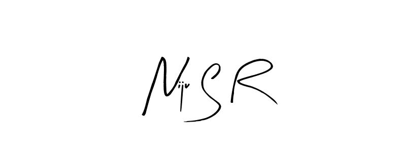 Niju S R stylish signature style. Best Handwritten Sign (Arty Signature) for my name. Handwritten Signature Collection Ideas for my name Niju S R. Niju S R signature style 8 images and pictures png