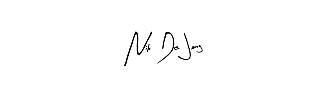 Also You can easily find your signature by using the search form. We will create Nik De Jong name handwritten signature images for you free of cost using Arty Signature sign style. Nik De Jong signature style 8 images and pictures png