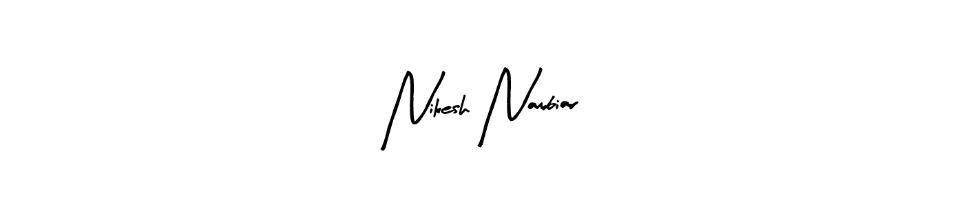 Also we have Nikesh Nambiar name is the best signature style. Create professional handwritten signature collection using Arty Signature autograph style. Nikesh Nambiar signature style 8 images and pictures png
