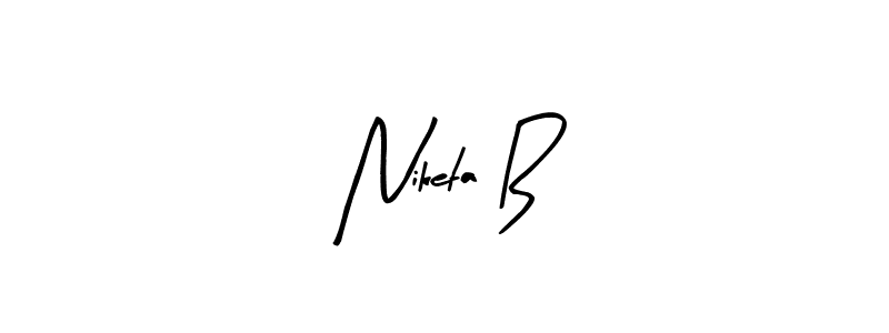 The best way (Arty Signature) to make a short signature is to pick only two or three words in your name. The name Niketa B include a total of six letters. For converting this name. Niketa B signature style 8 images and pictures png