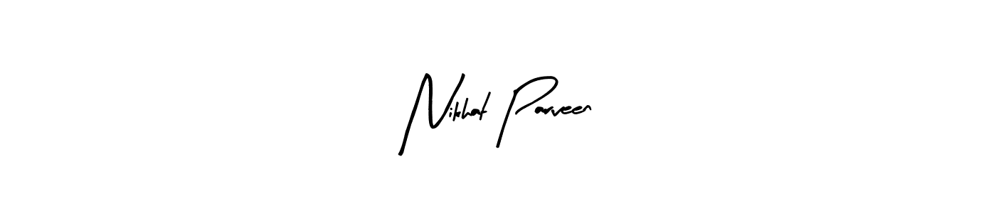 Make a beautiful signature design for name Nikhat Parveen. Use this online signature maker to create a handwritten signature for free. Nikhat Parveen signature style 8 images and pictures png