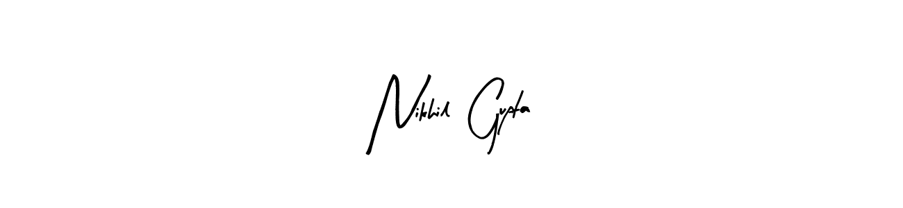 How to make Nikhil  Gupta name signature. Use Arty Signature style for creating short signs online. This is the latest handwritten sign. Nikhil  Gupta signature style 8 images and pictures png