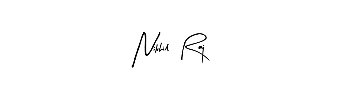 Make a beautiful signature design for name Nikhil  Raj. With this signature (Arty Signature) style, you can create a handwritten signature for free. Nikhil  Raj signature style 8 images and pictures png