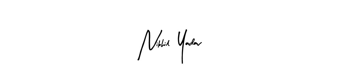 Create a beautiful signature design for name Nikhil  Yadav. With this signature (Arty Signature) fonts, you can make a handwritten signature for free. Nikhil  Yadav signature style 8 images and pictures png