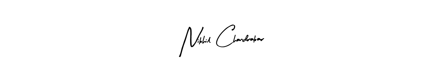 Design your own signature with our free online signature maker. With this signature software, you can create a handwritten (Arty Signature) signature for name Nikhil Chandrakar. Nikhil Chandrakar signature style 8 images and pictures png