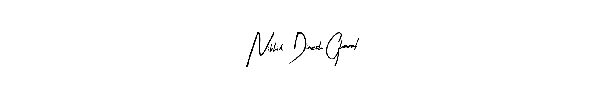 Use a signature maker to create a handwritten signature online. With this signature software, you can design (Arty Signature) your own signature for name Nikhil Dinesh Gharat. Nikhil Dinesh Gharat signature style 8 images and pictures png