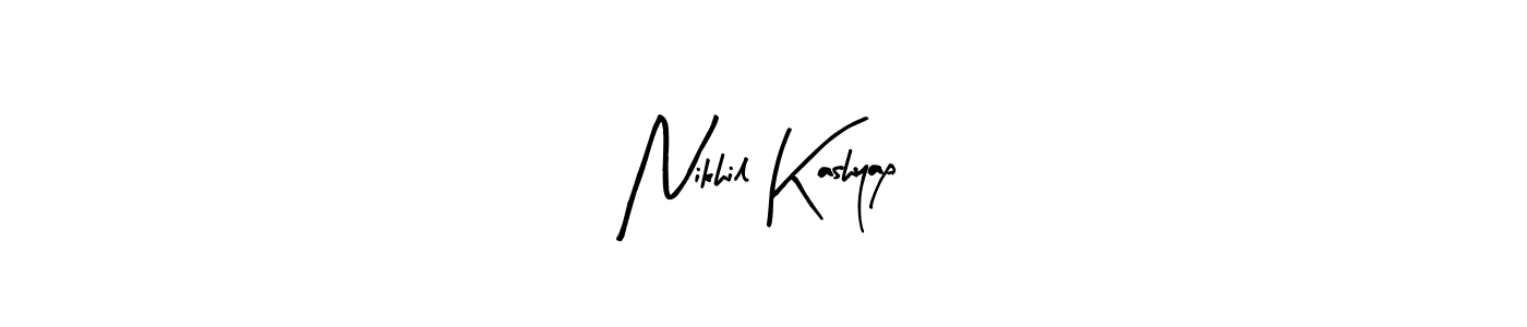 Similarly Arty Signature is the best handwritten signature design. Signature creator online .You can use it as an online autograph creator for name Nikhil Kashyap. Nikhil Kashyap signature style 8 images and pictures png