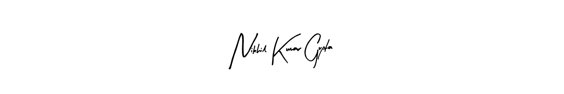 Create a beautiful signature design for name Nikhil Kumar Gupta. With this signature (Arty Signature) fonts, you can make a handwritten signature for free. Nikhil Kumar Gupta signature style 8 images and pictures png