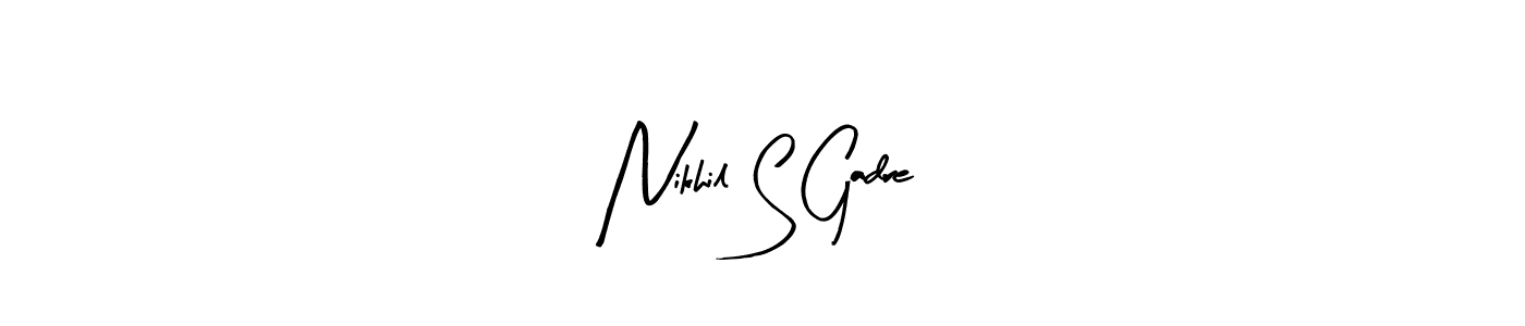 You can use this online signature creator to create a handwritten signature for the name Nikhil S Gadre. This is the best online autograph maker. Nikhil S Gadre signature style 8 images and pictures png