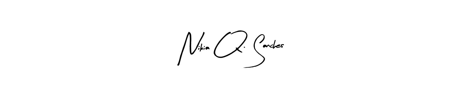 Nikia Q. Sanches stylish signature style. Best Handwritten Sign (Arty Signature) for my name. Handwritten Signature Collection Ideas for my name Nikia Q. Sanches. Nikia Q. Sanches signature style 8 images and pictures png