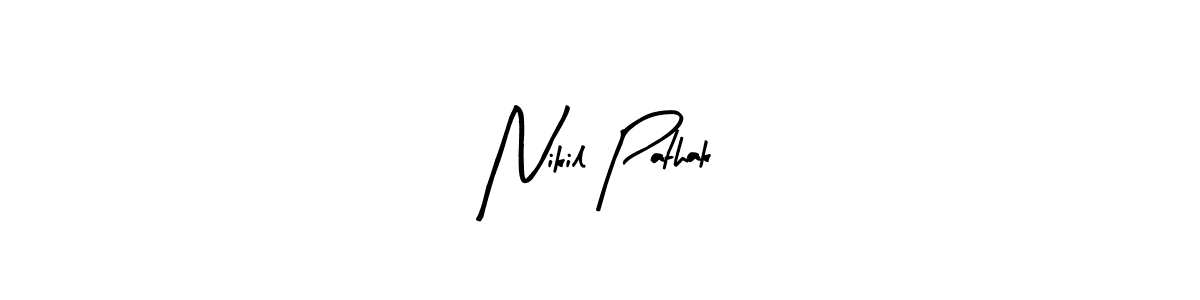 Use a signature maker to create a handwritten signature online. With this signature software, you can design (Arty Signature) your own signature for name Nikil Pathak. Nikil Pathak signature style 8 images and pictures png