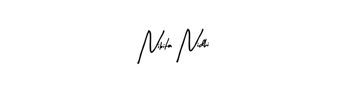 How to make Nikita Nidhi signature? Arty Signature is a professional autograph style. Create handwritten signature for Nikita Nidhi name. Nikita Nidhi signature style 8 images and pictures png