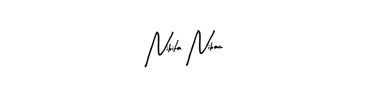 Also You can easily find your signature by using the search form. We will create Nikita Nikam name handwritten signature images for you free of cost using Arty Signature sign style. Nikita Nikam signature style 8 images and pictures png
